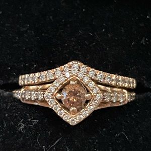 LeVian rose gold bridal set